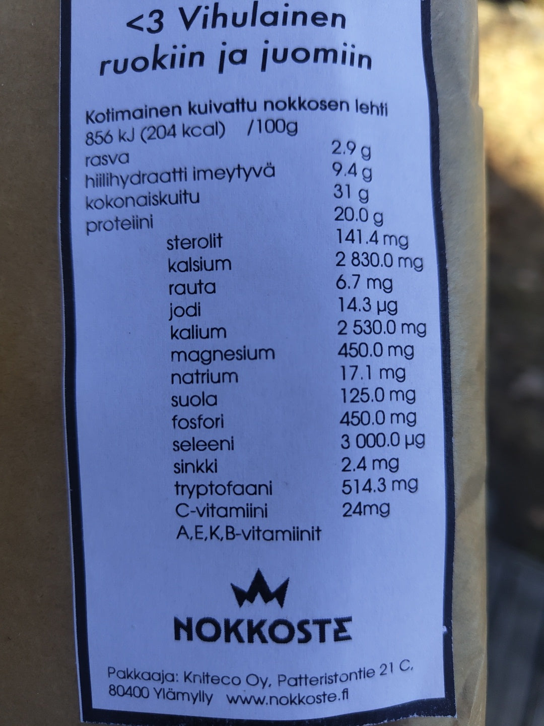 Kuivattu nokkonen